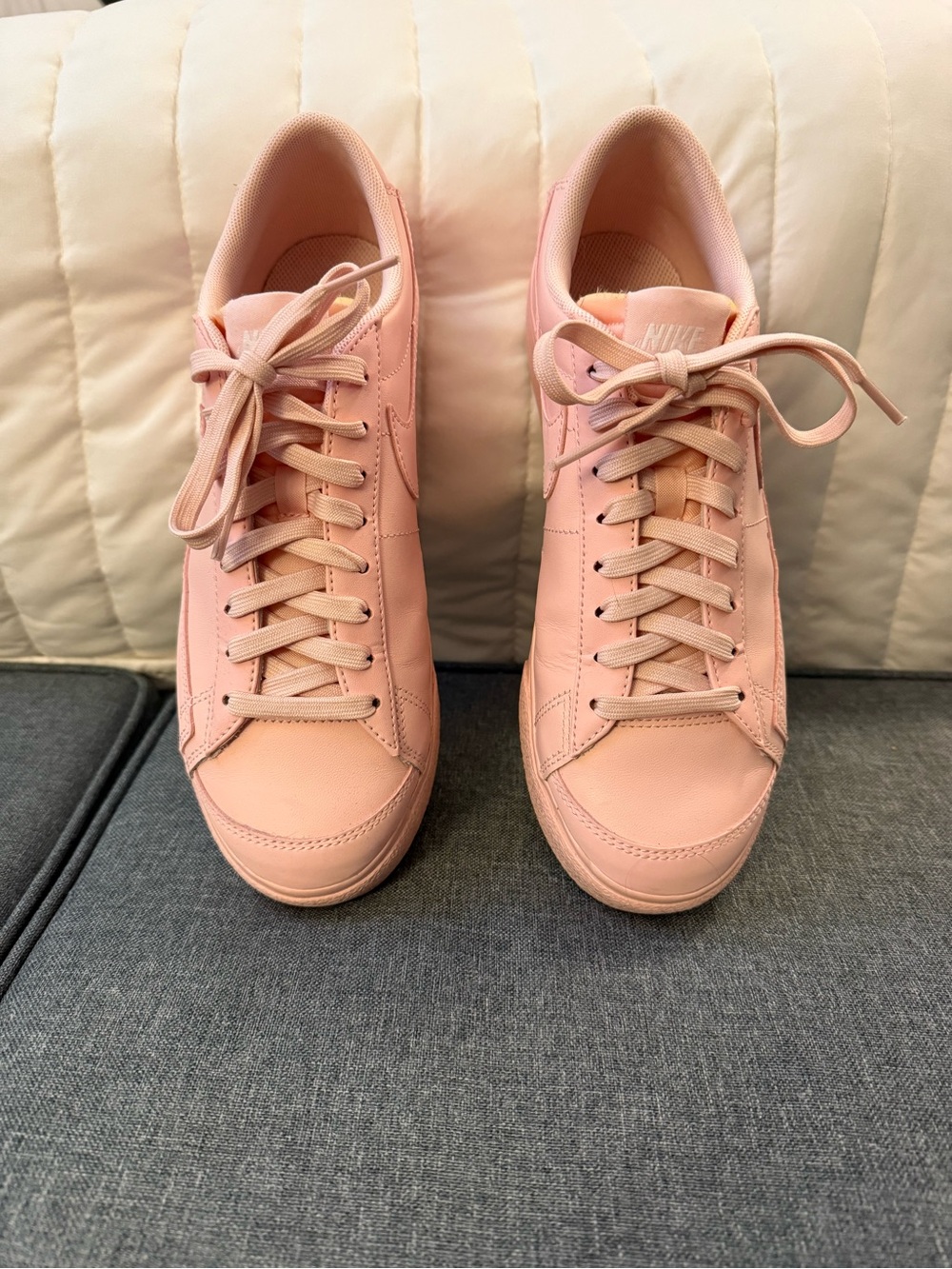 Nike Women’s Pink Low-Top Leather Sneakers